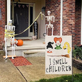 I Smell Children Halloween Garden Flag 12x18 Burlap Ghost Sanderson Sisters Decor