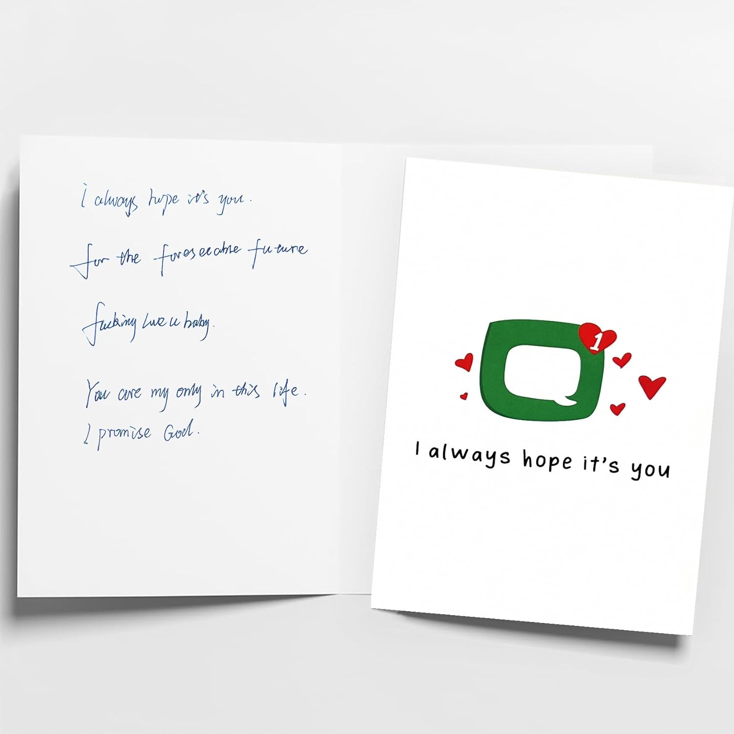 Anniversary Card, Her Him/Girlfriend Wife/Husband Boyfriend, Friendship Thank You Birthday Romantic Greeting Card (I Always Hope It'S You)