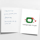 Anniversary Card, Her Him/Girlfriend Wife/Husband Boyfriend, Friendship Thank You Birthday Romantic Greeting Card (I Always Hope It'S You)