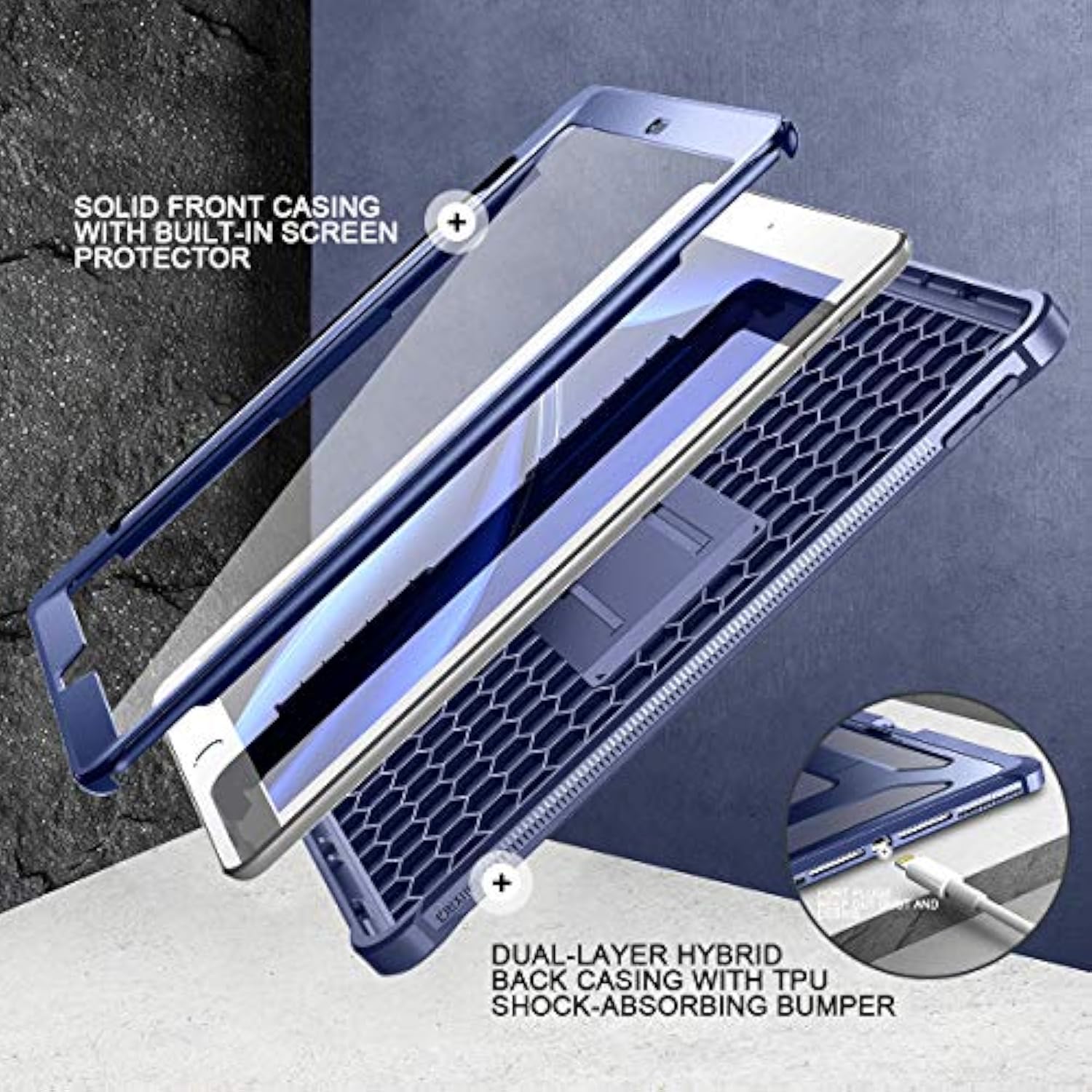 For Ipad 10.2 Inch 9Th Gen/ 8Th Gen / 7Th Gen Case, [Built In Screen Protector