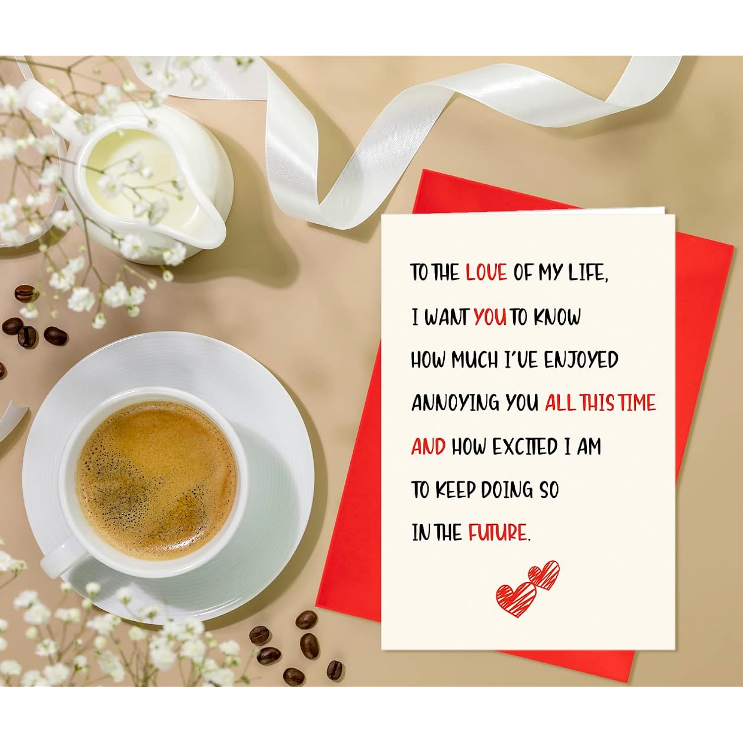 Funny Valentine'S Day Card To The Love Of My Life, How Much I Enjoyed Annoying You Now And How Excited Doing So In The Future, Happy Birthday Card Romantic Anniversary Wedding Card For Him Her