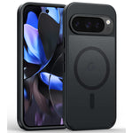 Pixel 9/9 Pro Case, Magnetic, Matte, Shockproof, Military Grade, Slim, Black