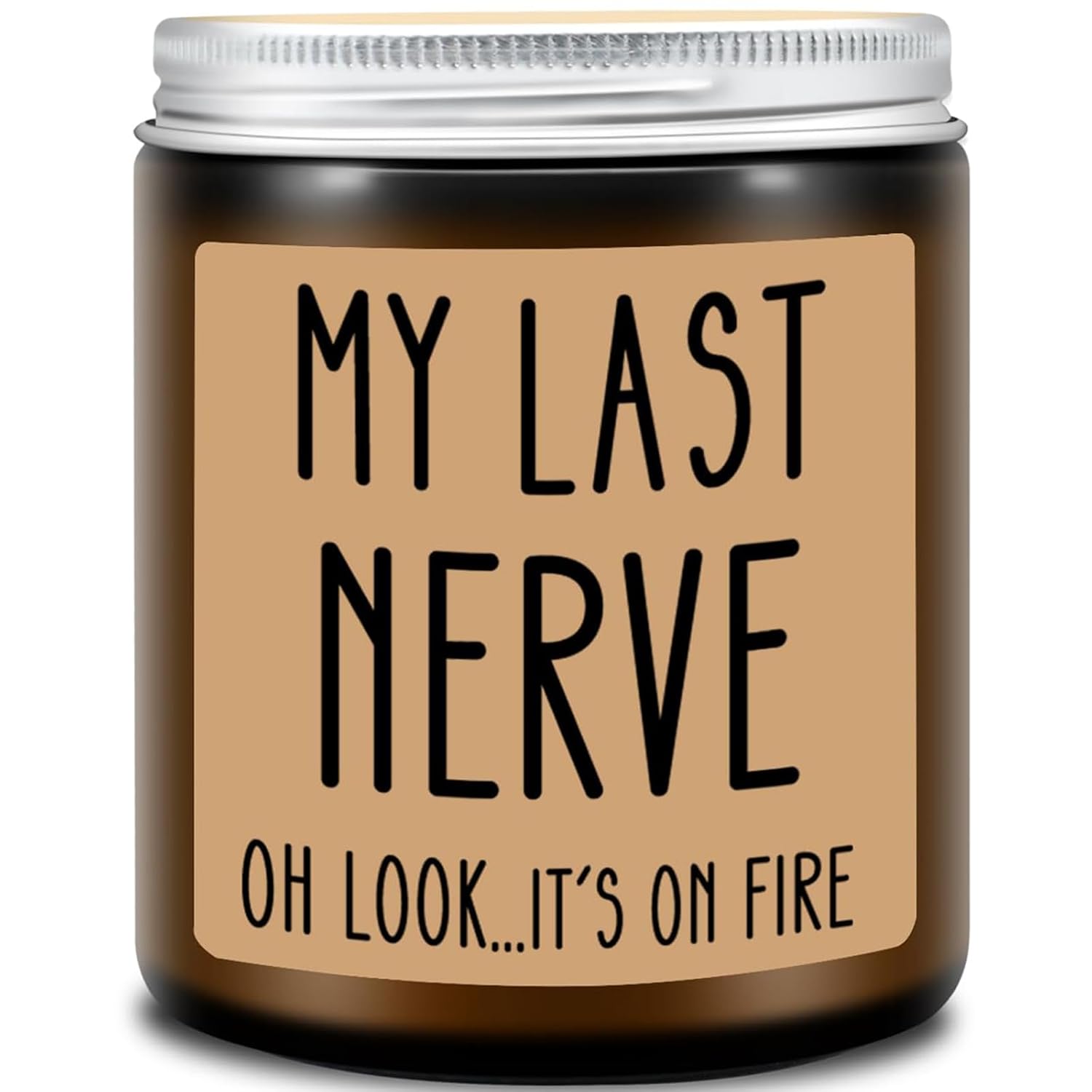 Birthday Gifts For Women Men, Valentines Galentines Day Gift For Her Him - My Last Nerve Lavender Candles - Funny Best Friend, White Elephant Gifts For Adults, Coworkers, Sister, Bestie