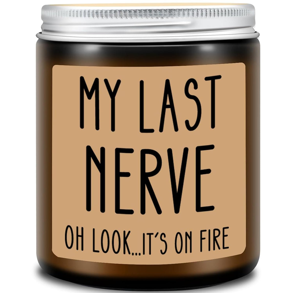 Birthday Gifts For Women Men, Valentines Galentines Day Gift For Her Him - My Last Nerve Lavender Candles - Funny Best Friend, White Elephant Gifts For Adults, Coworkers, Sister, Bestie