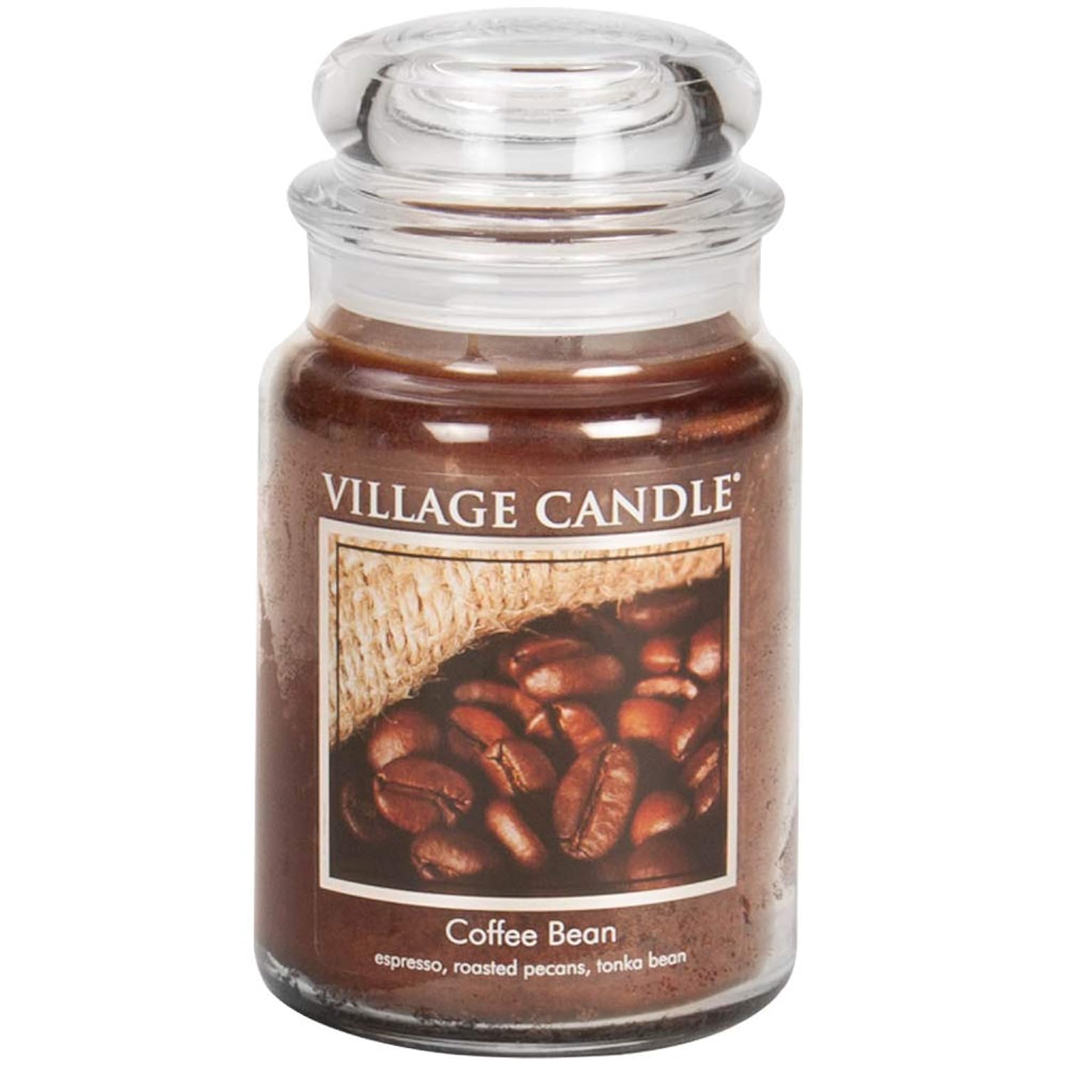 Coffee Bean Glass Jar Scented Candle, Large, 21.25 Oz, Brown