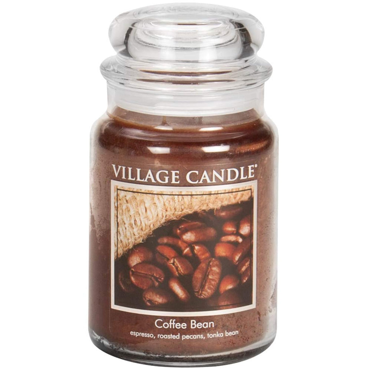 Coffee Bean Glass Jar Scented Candle, Large, 21.25 Oz, Brown