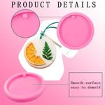 10 Pack Round Keychain Silicone Mold Flat Circle Resin Molds With Hole, Keychain Charms Epoxy Resin Molds Casting Molds For Diy Earrings, Keychain, Pet Tag, Jewelry Making, Crafts Making (2 Inch)