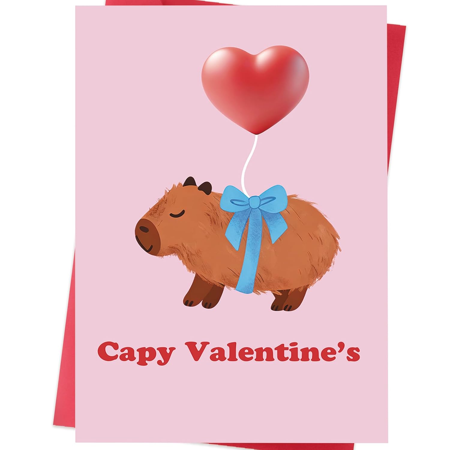 Valentines Day Card For Husband, Wife, Boyfriend Or Girlfriend – Cute Capybara Valentine Gift For Him Or Her