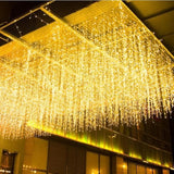 Led Window Curtain String Lights, Gyding Christmas Lcicle Lights 4M/13Ft 96 Led Starry Fairy String Lights Plug In 8 Mod
