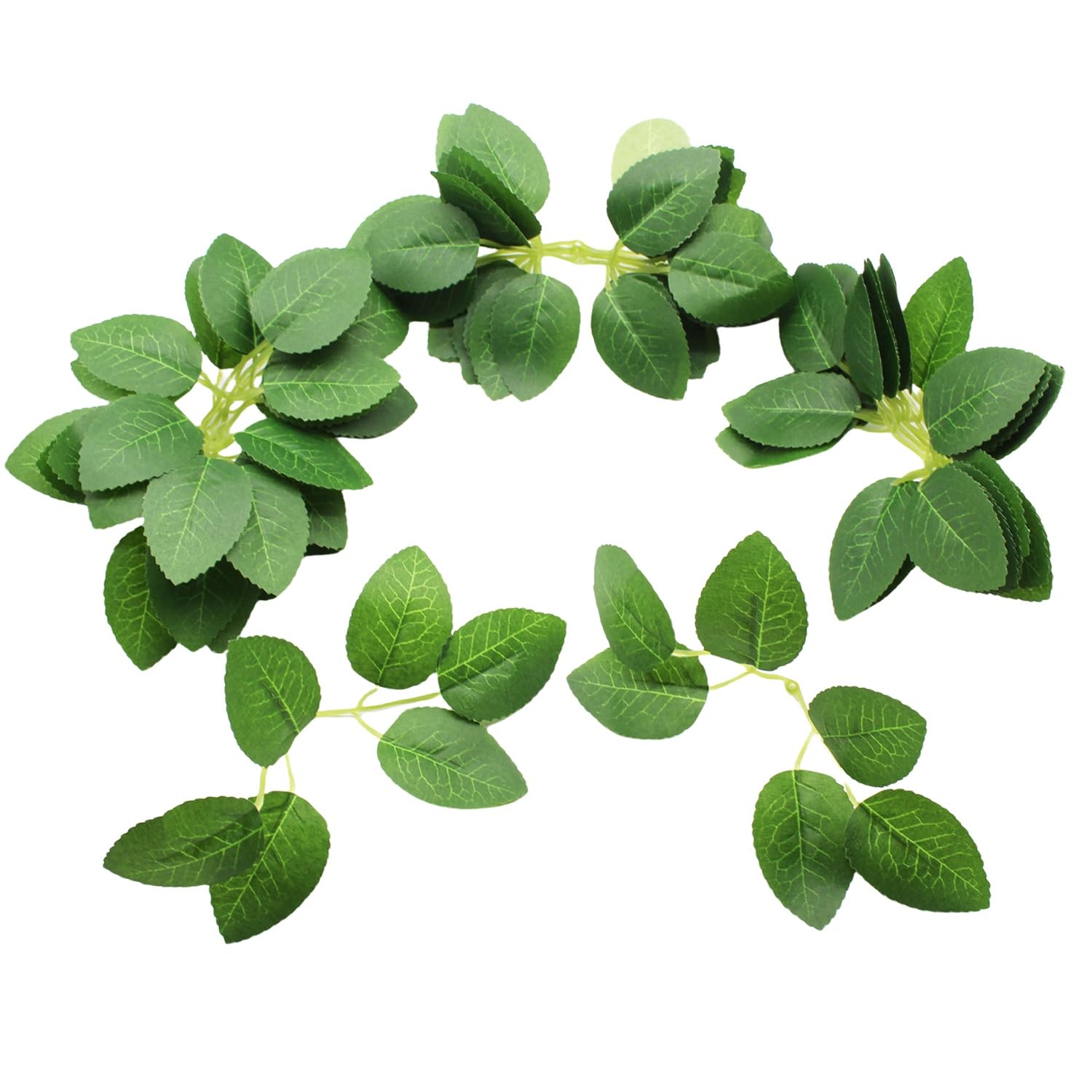 Artificial Green Leaves, 80Pcs Fake Rose Flower Leaves, Faux Greenery Faux Leaves For Wedding, Centerpieces, Bouquets, Party, Home Decor (80, Green)