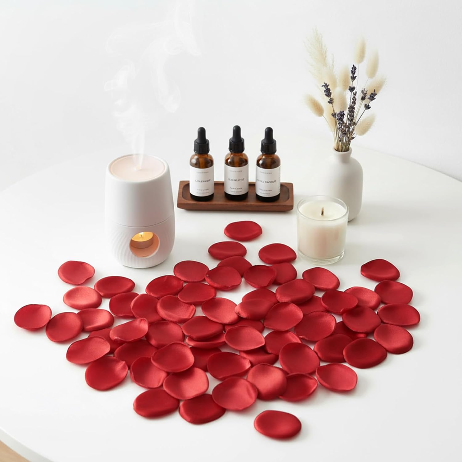 200Pcs Artificial Rose Petals,Fake Rose Pedals, Silk Roses Petal, Fake Flower Petal For Wedding, Romantic Night, Valentine'S Day, Home Decor,Red