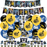 Party Decorations,Birthday Supplies Includes Banner Cake Topper 12 Cupcake Toppers 18 Balloons For Bat Hero Party Decorations