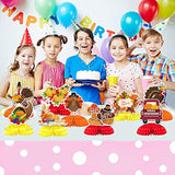 9Pcs Thanksgiving Day Honeycomb Table Centerpieces Pumpkin Turkey Mapl