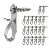 Light Hanger Hooks,Screw Hooks For Hanging Christmas Light,Light Wire And Led Fairy Led Light Clips,Stainless Steel,40 Pack