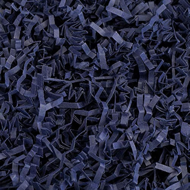 - 2 Lb - Navy Blue - Crinkle Cut Paper Shred Filler Great For Gift Wrapping, Basket Filling, Birthdays, Weddings, Anniversaries
