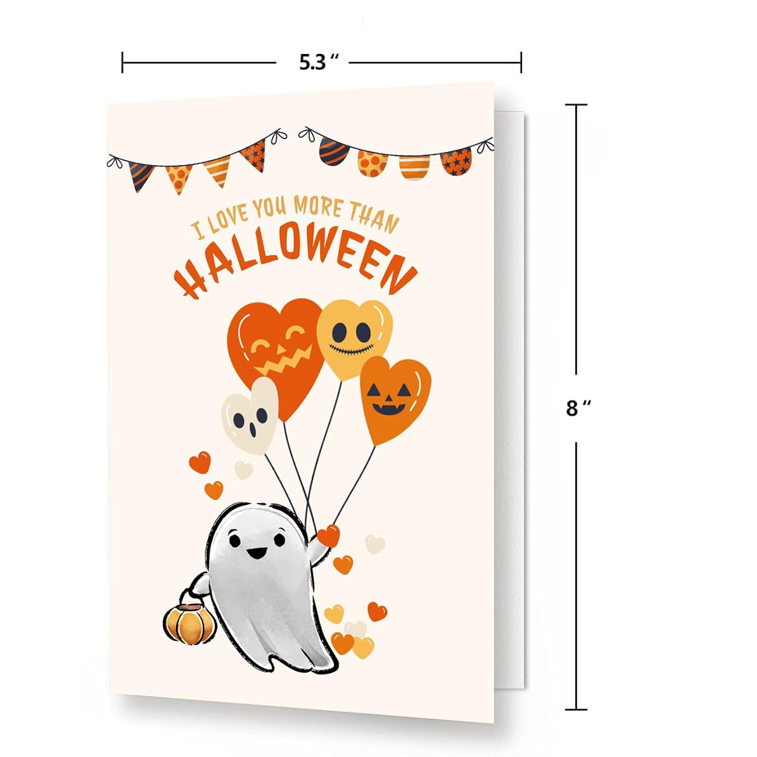 Cute Halloween Love Card, Anniversary Card, Vintage Halloween Card, Valentines Day Card, I Love You More Than Halloween