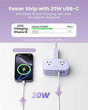 10-in-1 Cruise Approved Travel Power Strip 20W USB-C Portable Charging Station
