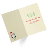 Christmas Card For Grandson Child | Penguin | Your Purchase Helps Animals In Need | 5”X7.5” | Single Christmas Card With Envelope | Female Owned Small Business | Usa | Xmasgrason1