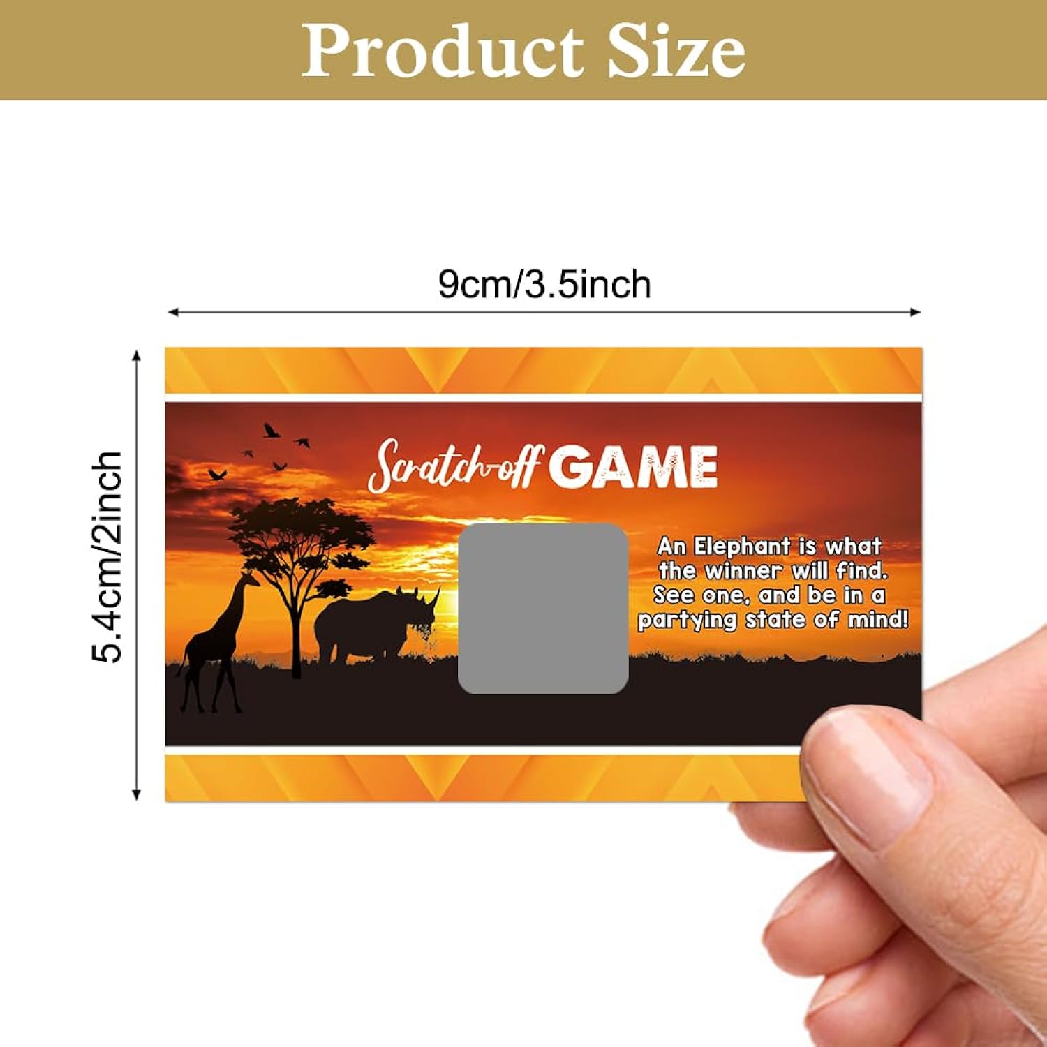 50 Pack Partying State Of Mind Scratch Off Cards, Jungle Dusk Scratch Card For Safari Baby Shower, Tropical Rainforest Birthday Party Supplies, Lottery Game Raffle Tickets For Group Activity