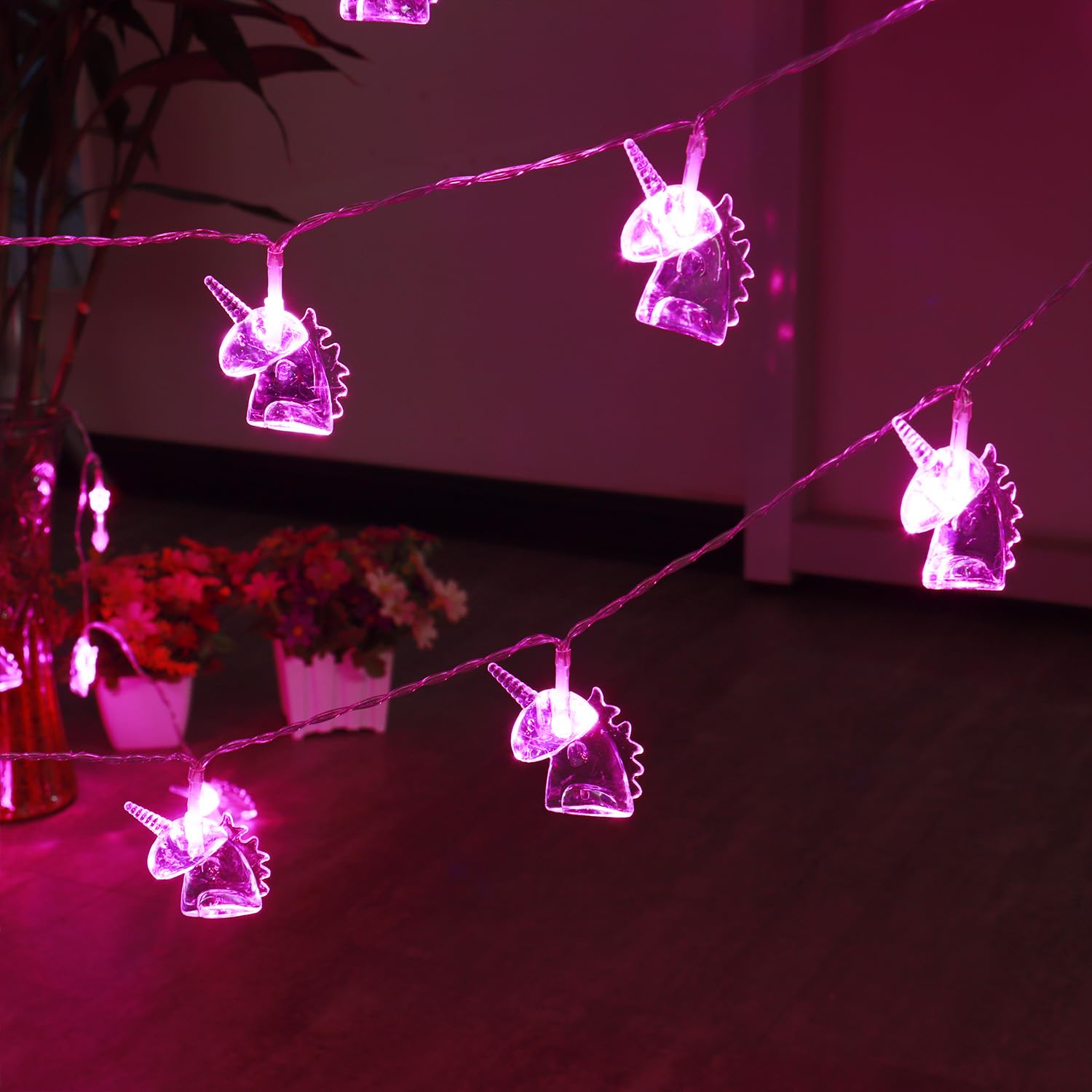 30Led 16Ft Unicorn String Lights Battery Operated,Unicorn Birthday Decorations Fairy Lights With Remote For Kids Tent Gi