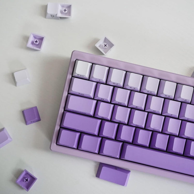 105 Keys Gradient Purple Keycaps, Pbt Side Print Cherry Profile Keycaps Set,Cu