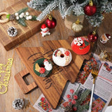 2 Pcs Merry Christmas Wooden Cutting Board Xmas Tree Kitchen Charcuterie Board Decorative Serving Platter Tray For Winter Home Party Gift Decor