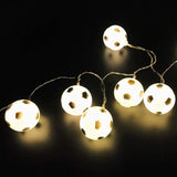 3 M / 9.8 Ft 20 Lights Battery Powered Football Soccer Shape Led String Lights For Indoor/Outdoor Halloween Christmas Th