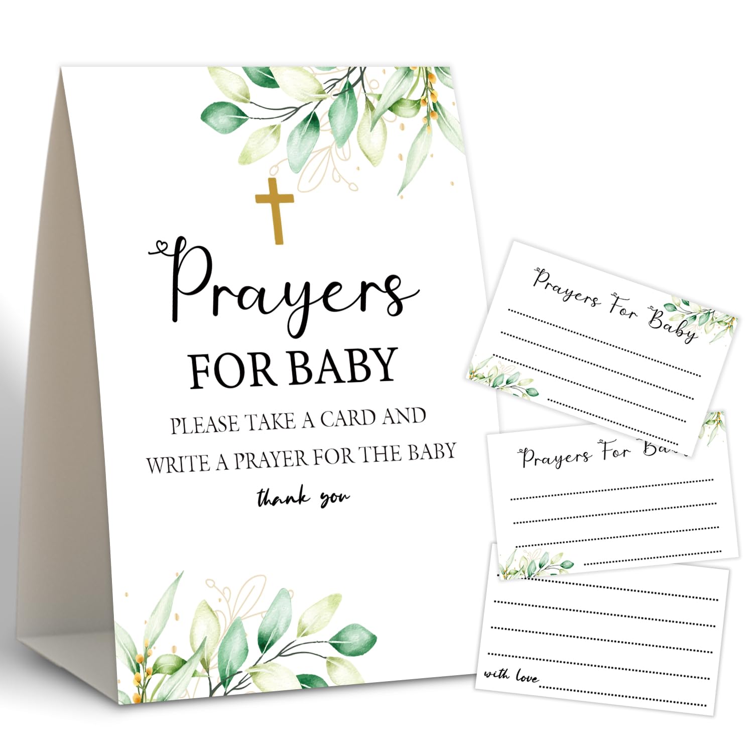 Eucalyptus For Shower,Prayers For Baby,Prayer Cards For Baby Shower,Baby Bible,Baby Shower Games,Pregnancy Prayer Cards,Baby Shower Guest Book,Christian Bible,50 Prayer Cards & 1 Sign -2