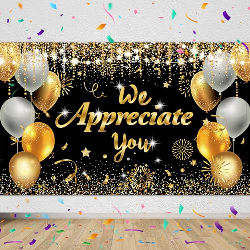 We Appreciate You Banner Backdrop for Retirement Party