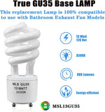 GU35 Light Bulbs 2 Pack for Panasonic VQL5 Exhaust Fans 13W 3500K Natural White 900 Lumens