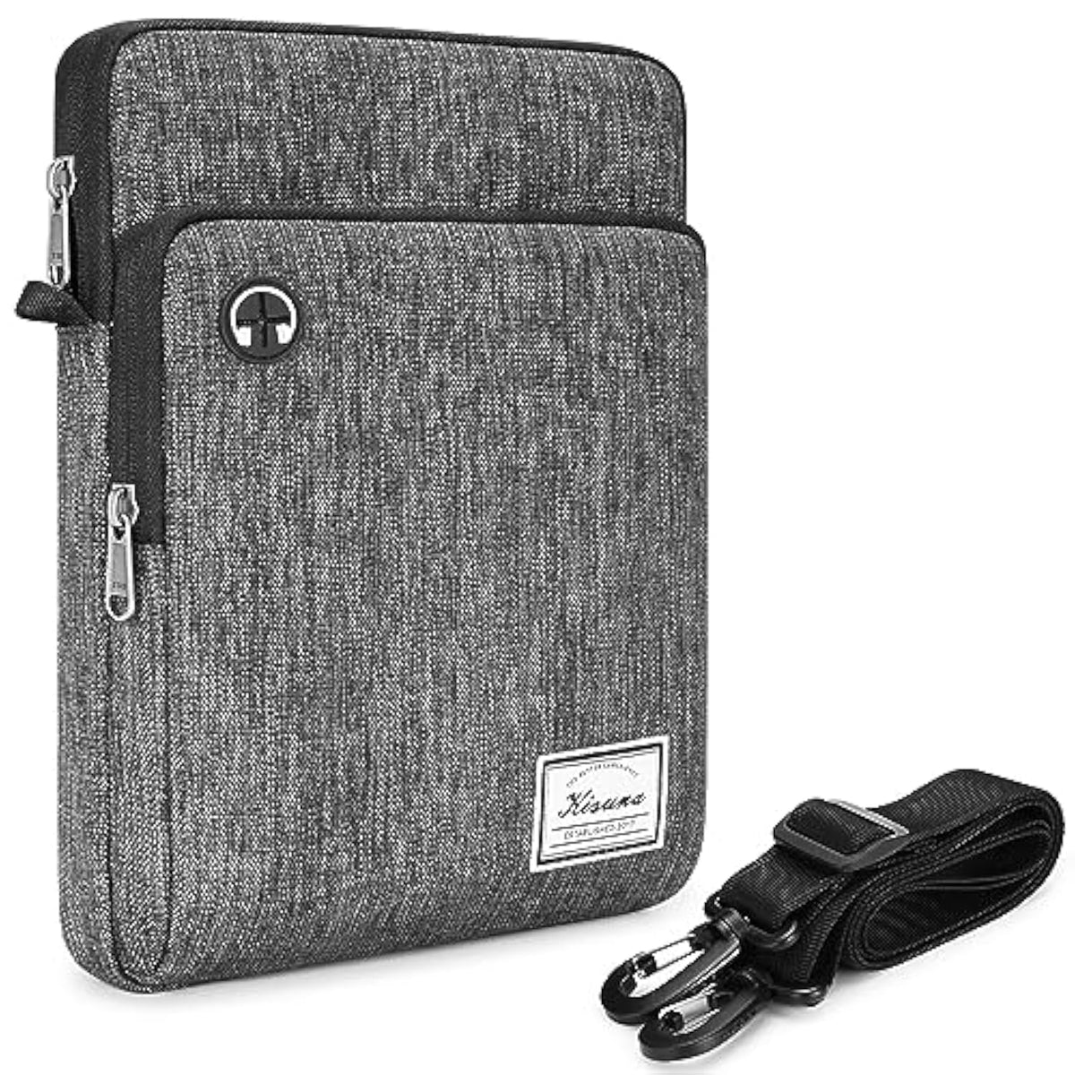 Tablet Sleeve Case 10 Inch Water Resistant Shoulder Messenger Ipad Bag For 9.7" 10.5" 11" Ipad Pro M2/10.9" Ipad A14 Air 5/10.5" Surface Go 3/10.5" Samsung Galaxy Tab A S6/Huawei Mediapad,Grey