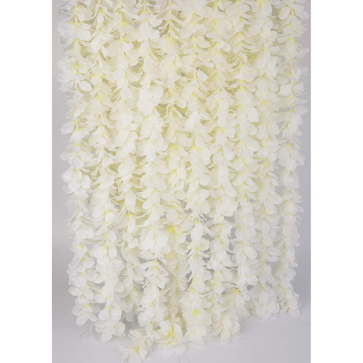 32.8Ft Artificial Silk Wisteria Vine Hanging Flowers Garland Home Outdoor Wedding Arch Garden Wall Decor,Pack Of 10 (Off White)