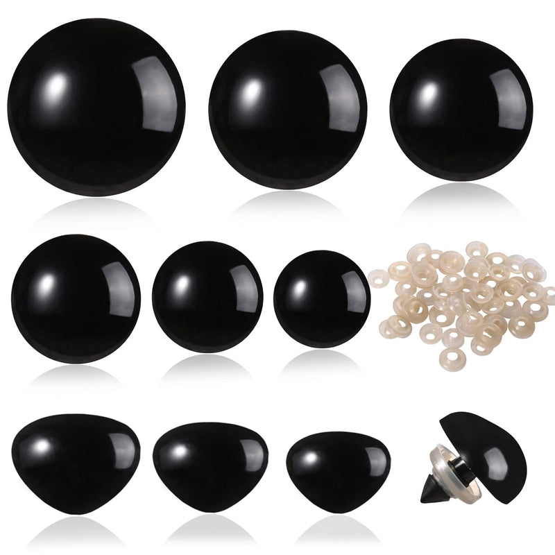 360 Pcs Large Plastic Safety Eyes And Noses 12-30Mm Assorted Sizes With Washer