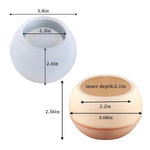 Round Concrete Candle Jar Mold Silicone Epoxy Resin Mold Trinket Box Container Storage Mould For Jewelry Makeup Brush Candle Holder Succulent Plant Pot Diy Resin Art Craft Home Decor Supplies