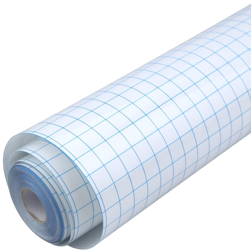 Transfer Tape For Vinyl 12" X 50 Ft With Blue Alignment Grid Medium Tack For A