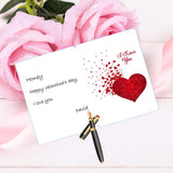 Valentine'S Day Greeting Card Handmade Wooden(With Envelope), Happy Valentine'S Day Red Love Heart, For Girlfriend Boyfriend Wife Husband Mum Dad Valentine'S Day Gifts Card
