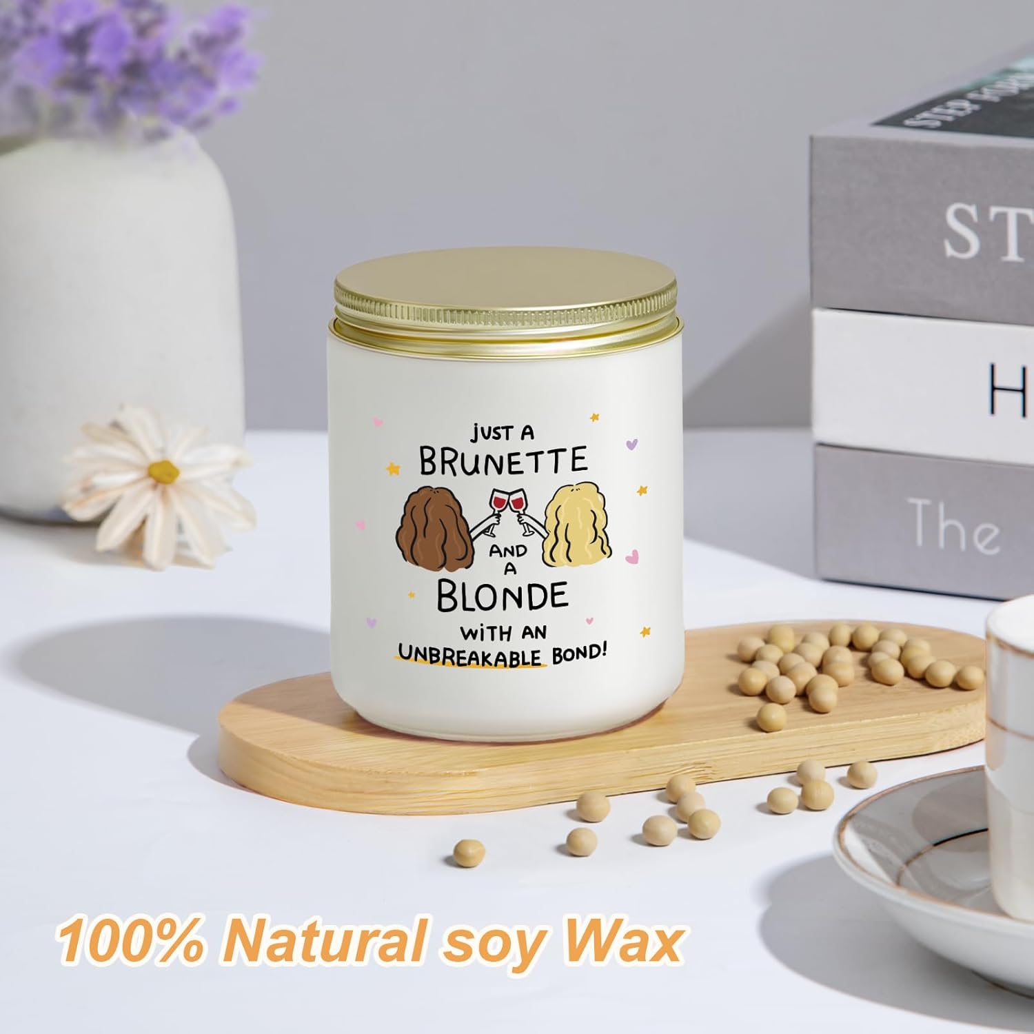 Birthday Gifts For Women - Best Friend Friendship Birthday Gifts For Women Bestie Bff, Lavender Candle Gift