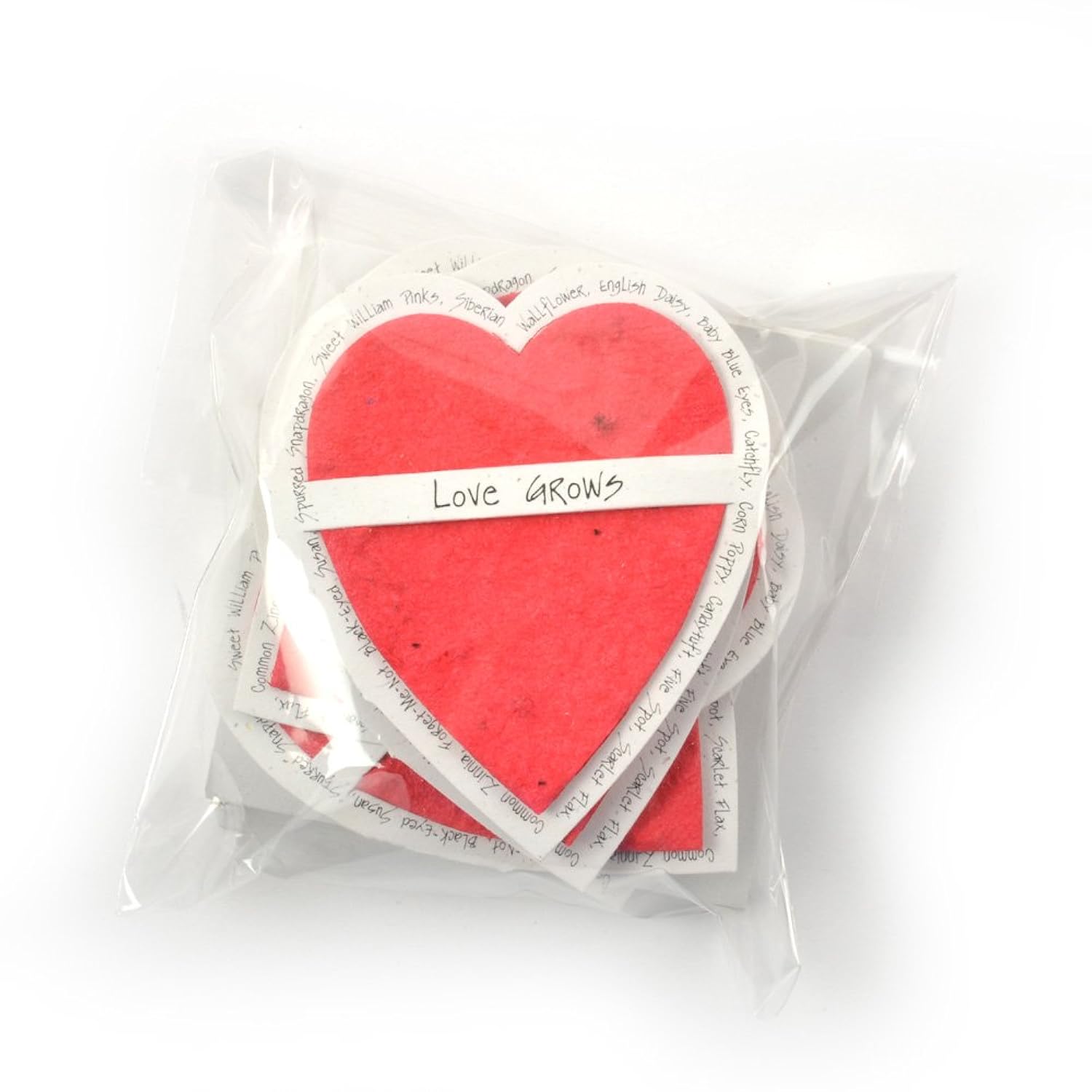 Bloomin Mini Cranberry Red Heart-Shaped Seed Paper Enclosure Cards 9 Card Set - Perfect For Valentine'S Day, Mother'S Day And Wedding Anniversaries! Size: 2.25 X 2.25 By Bloomin