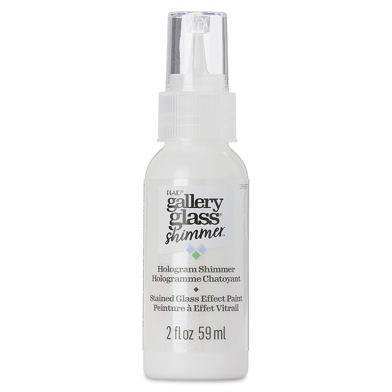 Gallery Glass Hologram Stained Glass 2 fl oz Brilliant Shimmer Finish Paint, Perfect for Easy to Apply DIY Arts and Crafts, 19687