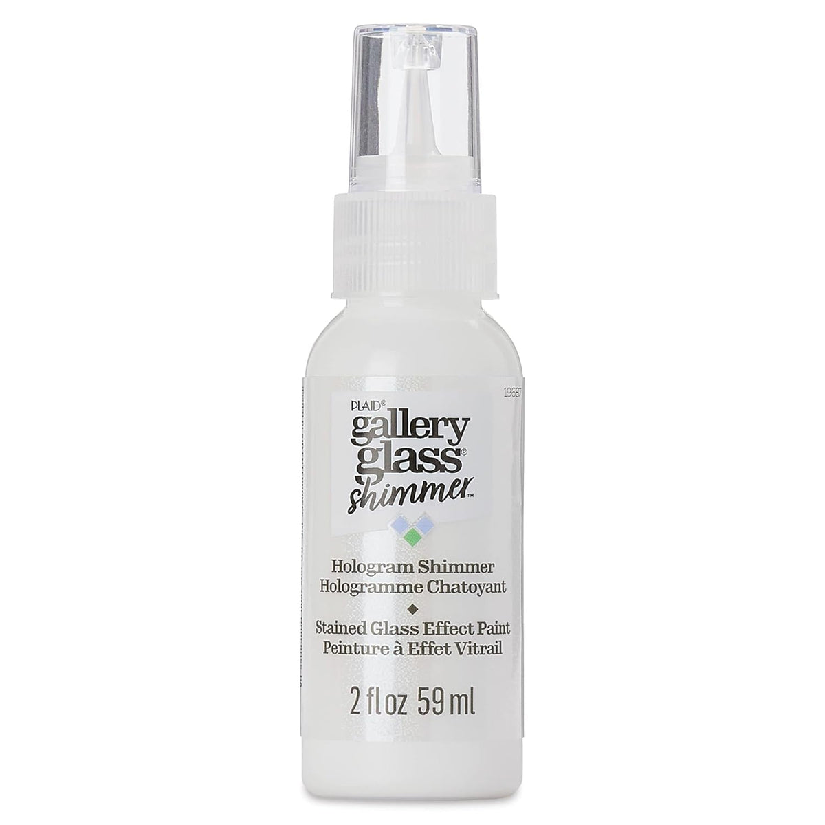 Gallery Glass Hologram Stained Glass 2 fl oz Brilliant Shimmer Finish Paint, Perfect for Easy to Apply DIY Arts and Crafts, 19687