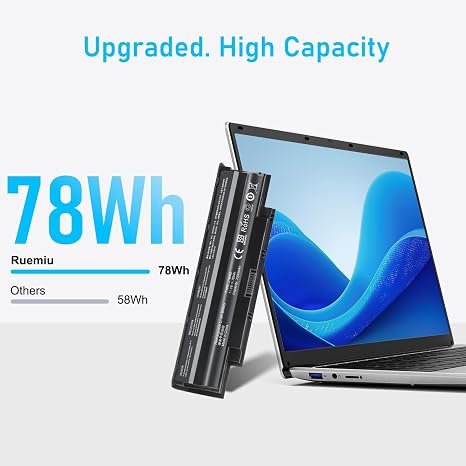 78Wh J1KND Replacement Laptop Battery for Dell Inspiron 14R 15R 17R M5010 M5030 N5010 N5110