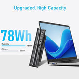 78Wh J1KND Replacement Laptop Battery for Dell Inspiron 14R 15R 17R M5010 M5030 N5010 N5110