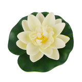 White Artificial Floating Foam Lotus Flower With Water Lilys Pad Ornanments,Lifelikes Fake Lotus Flowers For Patio Pond Pool Fish Tank Aquarium Home Garden Wedding Party,Outdoor Décor