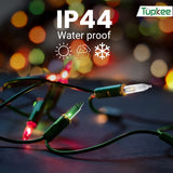 Christmas String Lights 100 Count - Incandescent Mini Red, Green, And Clear Warm Christmas Tree Light - 20.5 Feet Light