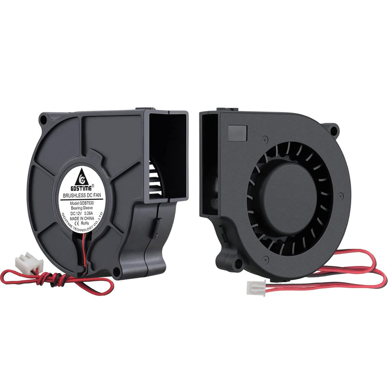 75Mm Blower Bundle | 75Mm X 30Mm 7530 Dc 12V Cooling Blower Fan & 75Mm X 15Mm