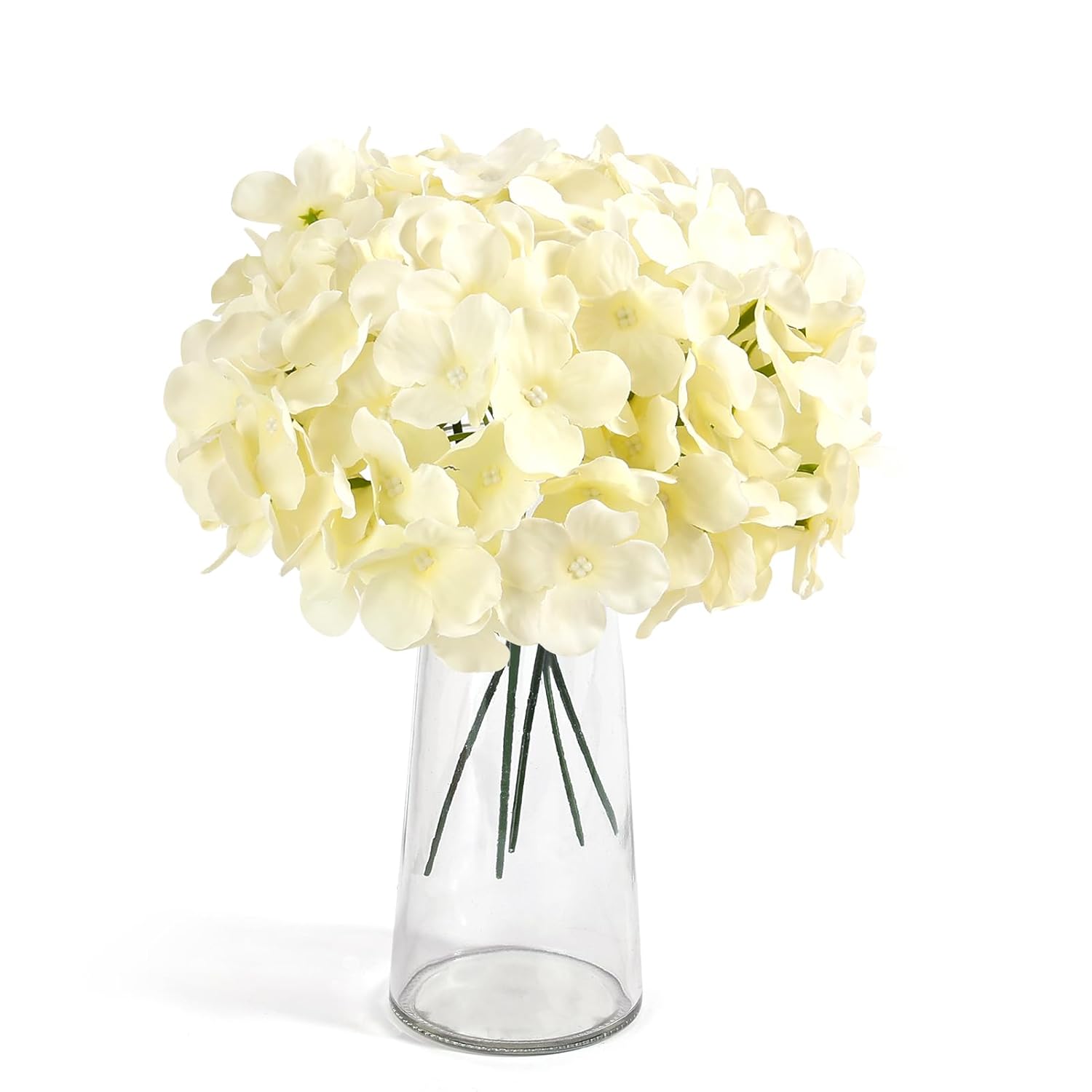 404Pcs Hydrangea Artificial Flowers, Silk Artificial Flowers Heads With Stems, Champagne Lifelike Faux Flowers For Wedding Centerpieces, Arch And Background, Party, Home, Baby Shower Decor