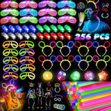 Glow In The Dark Supplies For Kids Adults, Light Up Party Favors, 56 Led Light Up Toys, 100 Glow Sticks Bulk Party Pack Diy Glasses Headbands Necklaces For Neon Party Supplies & Decorations