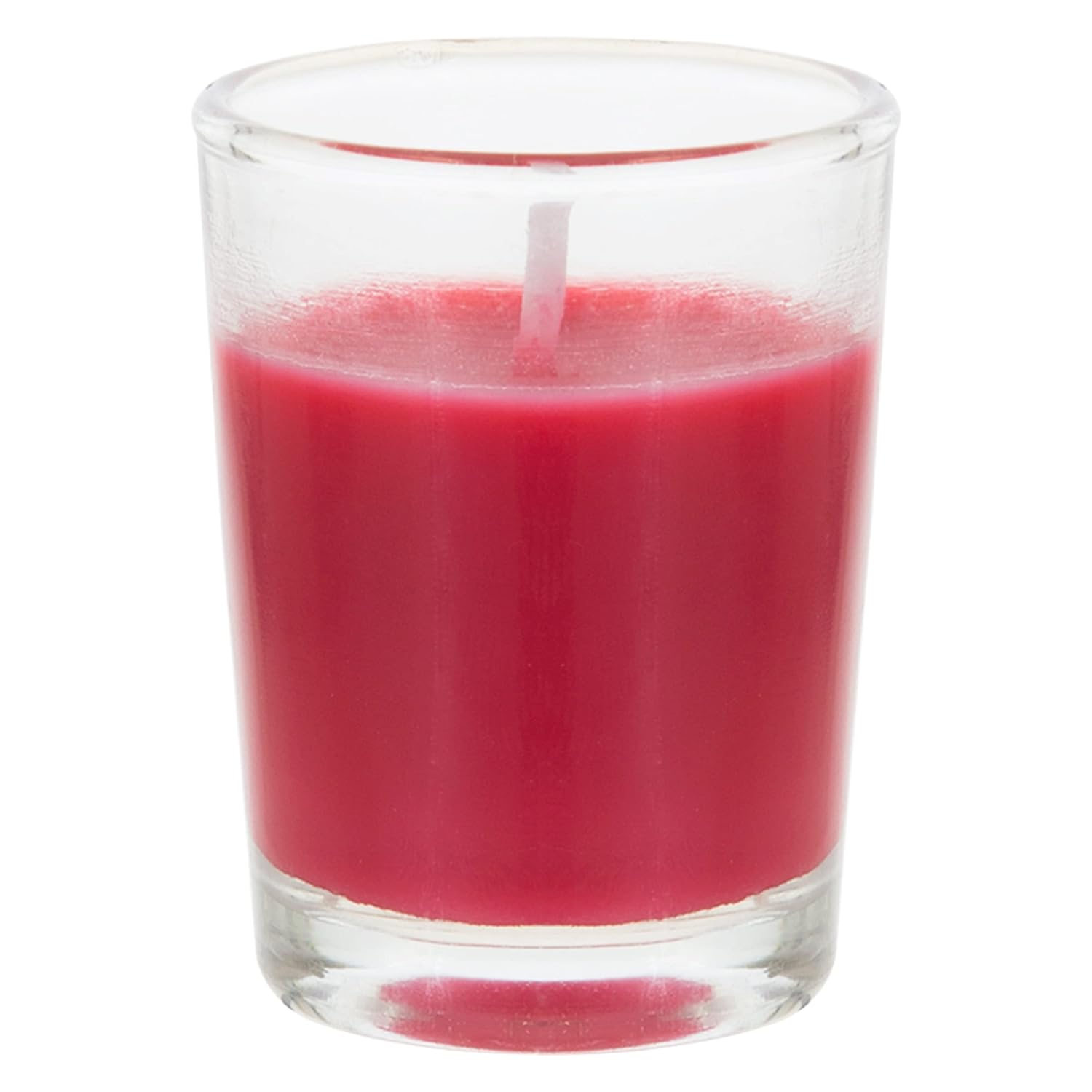 12 Pcs Unscented Glass Red Container Candle, Mini Party Light 5 Hour Burn Time 1.5 Inch X 1.75 Inch, Home Décor, Wedding Receptions, Occasions, Events, Festivities, Meditations, Prayers