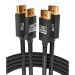 8K 60Hz Displayport Cable 6.6Ft (2-Pack),Dp 1.4 Male Ultra High Speed Cord For