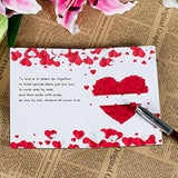 Valentines Day Card For Wife Husband - Wooden Wood Valentines Card For Him Her Boyfriend Girlfriend, 5Th Anniversary Card Gifts For Wife, To My Love Valentine Card W/Heart Envelope
